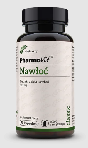 NAWŁOĆ EKSTRAKT (500 mg) BEZGLUTENOWA 90 KAPSUŁEK - PHARMOVIT (CLASSIC)
