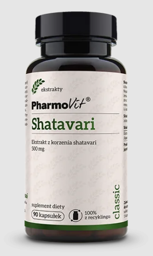 SHATAVARI EKSTRAKT (500 mg) BEZGLUTENOWY 90 KAPSUŁEK - PHARMOVIT (CLASSIC)