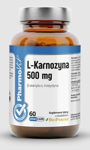 L-KARNOZYNA (500 mg) BEZGLUTENOWA 60 KAPSUŁEK - PHARMOVIT (CLEAN LABEL)