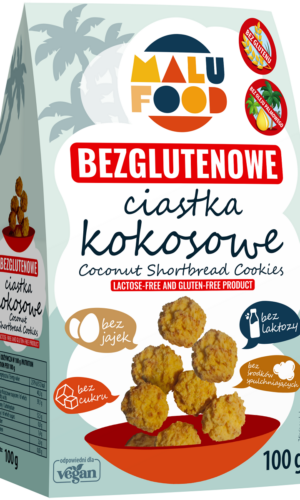 CIASTKA KOKOSOWE BEZ CUKRU BEZGLUTENOWE 100 g - MALU FOOD