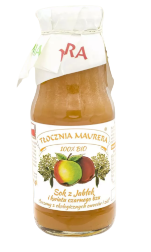 SOK JABŁKOWY Z KWIATEM CZARNEGO BZU NFC BIO 300 ml - TŁOCZNIA MAURERA