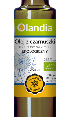 OLEJ Z CZARNUSZKI TŁOCZONY NA ZIMNO BIO 250 ml - OLANDIA
