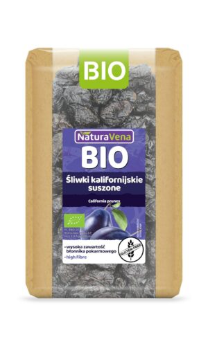 ŚLIWKI KALIFORNIJSKIE SUSZONE BEZGLUTENOWE BIO 400 g - NATURAVENA