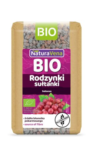 RODZYNKI SUŁTANKI BEZGLUTENOWE BIO 400 g - NATURAVENA