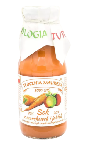 SOK MARCHEWKOWY Z JABŁKIEM NFC BIO 300 ml - TŁOCZNIA MAURERA