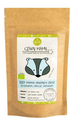 KASZKA MANNA DAWNYCH ZBÓŻ BEZ DODATKU CUKRÓW BIO 200 g - HELPA