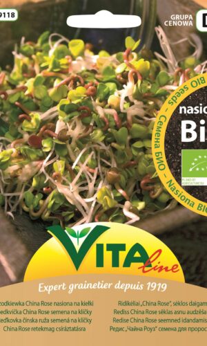 NASIONA RZODKIEWKI CHINA ROSE BIO NA KIEŁKI 20 g - VITA LINE (41141CIN0CS, VG9050, 198005)