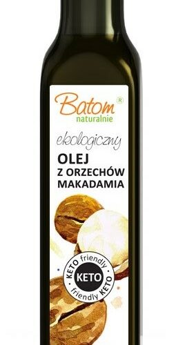 OLEJ Z ORZECHÓW MAKADAMIA VIRGIN KETO BIO 250 ml - BATOM