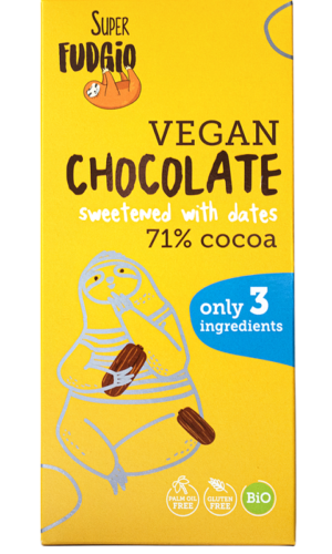 CZEKOLADA SŁODZONA DAKTYLAMI BEZGLUTENOWA BIO 80 g - ME GUSTO (SUPER FUDGIO)