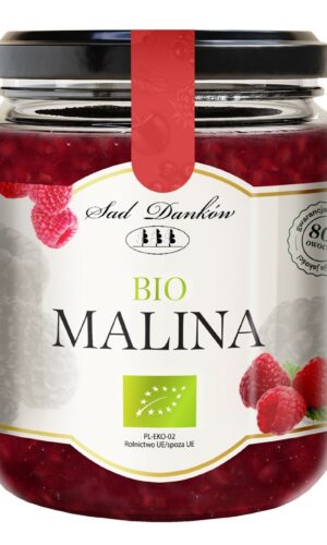 MALINA 80 % Z CUKREM TRZCINOWYM BIO 270 g - SAD DANKÓW