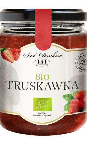 TRUSKAWKA 80 % Z CUKREM TRZCINOWYM BIO 270 g - SAD DANKÓW