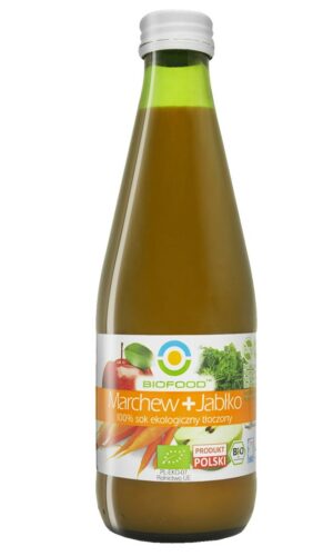 SOK JABŁKOWO - MARCHWIOWY NFC BEZGLUTENOWY BIO 300 ml - BIO FOOD