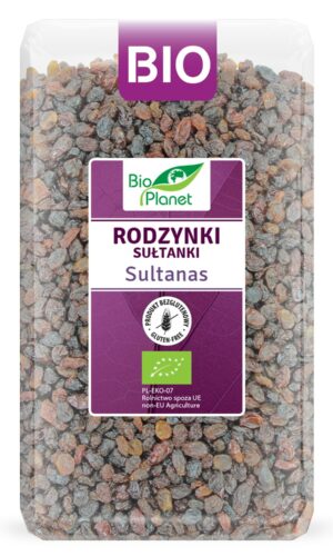 RODZYNKI SUŁTANKI BEZGLUTENOWE BIO 1 kg - BIO PLANET