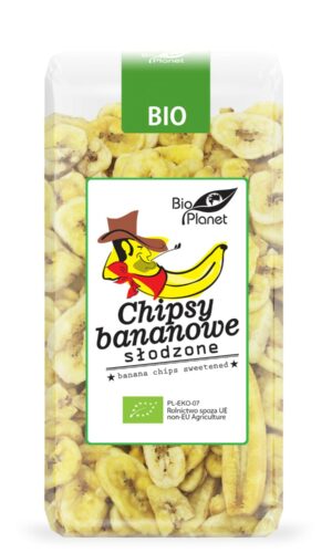 CHIPSY BANANOWE SŁODZONE BIO 150 g - BIO PLANET