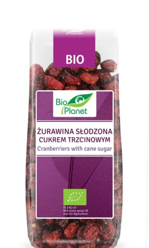 ŻURAWINA SŁODZONA CUKREM TRZCINOWYM BIO 100 g - BIO PLANET