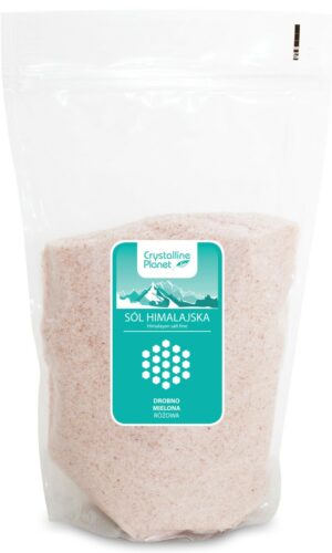 SÓL HIMALAJSKA RÓŻOWA DROBNO MIELONA 1 kg - CRYSTALLINE PLANET
