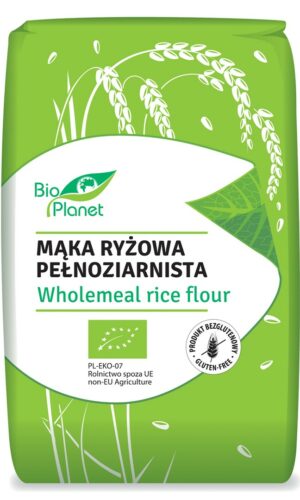 MĄKA RYŻOWA PEŁNOZIARNISTA BEZGLUTENOWA BIO 500 g - BIO PLANET