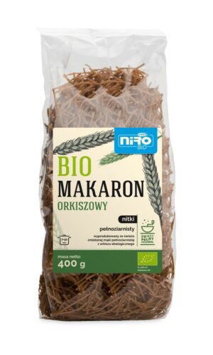MAKARON (ORKISZOWY RAZOWY) NITKI BIO 400 g - NIRO