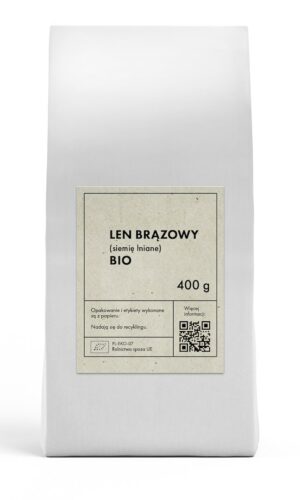 LEN BRĄZOWY (SIEMIĘ LNIANE) BIO 400 g - THE PLANET