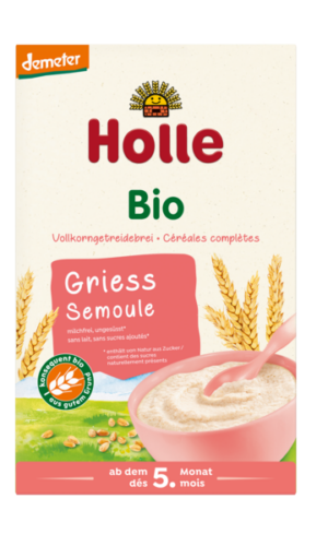 KASZKA PEŁNOZIARNISTA BEZ DODATKU CUKRÓW OD 5 MIESIĄCA DEMETER BIO 250 g - HOLLE