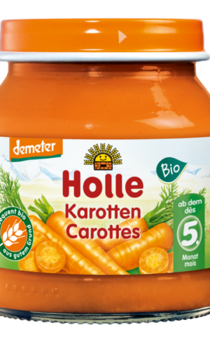 MARCHEW BEZ DODATKU CUKRÓW BEZGLUTENOWA OD 5 MIESIĄCA DEMETER BIO 125 g (SŁOIK) - HOLLE