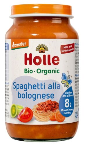 SPAGHETTI BOLOGNESE BEZ DODATKU CUKRÓW OD 8 MIESIĄCA DEMETER BIO 220 g (SŁOIK) - HOLLE