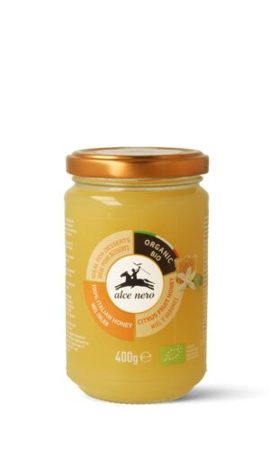 MIÓD NEKTAROWY Z KWIATÓW CYTRUSOWYCH BIO 400 g - ALCE NERO