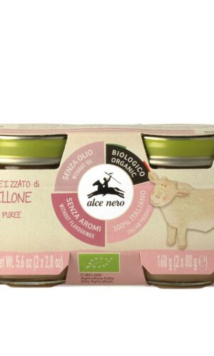 MIĘSO CIELĘCINA BEZGLUTENOWE OD 4 MIESIĄCA BIO (2 x 80 g) 160 g - ALCE NERO