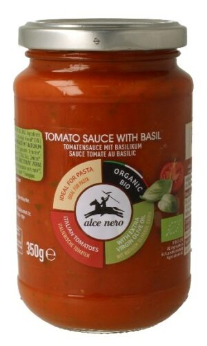 SOS POMIDOROWY Z BAZYLIĄ BIO 350 g - ALCE NERO