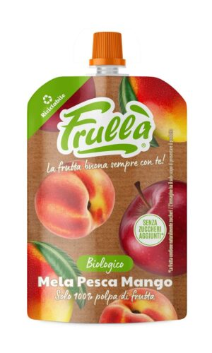 MUS JABŁKO - MANGO - BRZOSKWINIA BEZ DODATKU CUKRÓW BIO 100 g - NATURA NUOVA