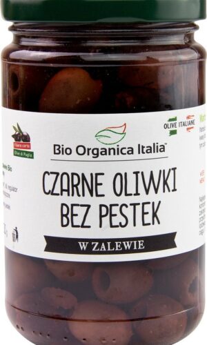 OLIWKI CZARNE BEZ PESTEK W ZALEWIE BIO 280 g (160 g) (SŁOIK) - BIO ORGANICA ITALIA