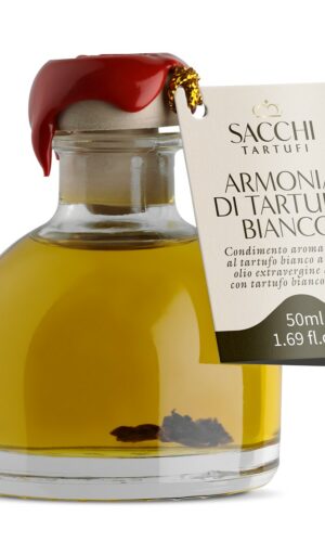 PRZYPRAWA NA BAZIE OLIWY Z OLIWEK Z TRUFLĄ BIAŁĄ 50 ml - SACCHI TARTUFI