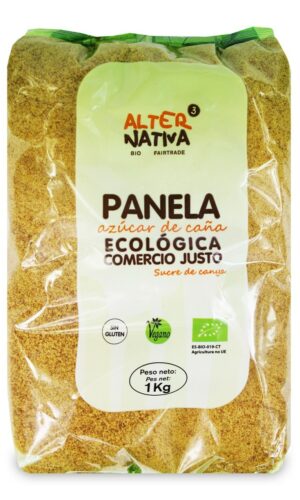 CUKIER TRZCINOWY PANELA BEZGLUTENOWY BIO 1 kg - ALTERNATIVA