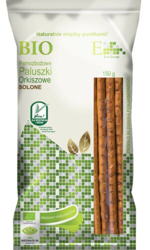 PALUSZKI ORKISZOWE PEŁNOZIARNISTE SOLONE BIO 150 g - ENVOY