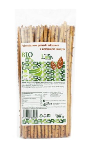 PALUSZKI ORKISZOWE PEŁNOZIARNISTE Z SIEMIENIEM LNIANYM BIO 150 g - ENVOY