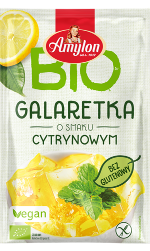 GALARETKA Z AGAREM O SMAKU CYTRYNOWYM BEZGLUTENOWA BIO 40 g - AMYLON