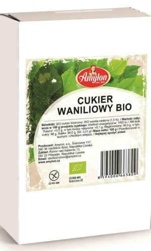 CUKIER Z WANILIĄ BOURBON BEZGLUTENOWY BIO 100 g - AMYLON