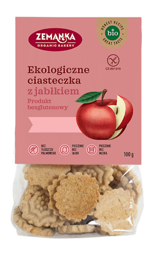 CIASTKA Z JABŁKIEM BEZGLUTENOWE BIO 100 g - ZEMANKA