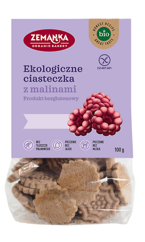 CIASTKA MALINOWE BEZGLUTENOWE BIO 100 g - ZEMANKA