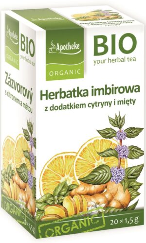 HERBATKA IMBIROWA (CYTRYNA I MIĘTA) BIO (20 x 1,5 g) 30 g - APOTHEKE