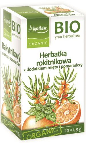 HERBATKA ROKITNIKOWA Z MIĘTĄ I POMARAŃCZĄ BIO (20 x 1,8 g) 36 g - APOTHEKE