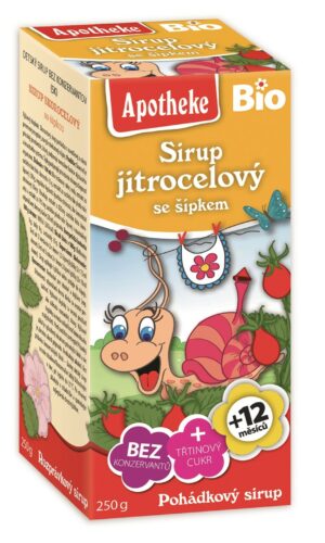 SYROP DLA DZIECI Z BABKI LANCETOWATEJ I DZIKIEJ RÓŻY PO 1 ROKU ŻYCIA BIO 250 g - APOTHEKE