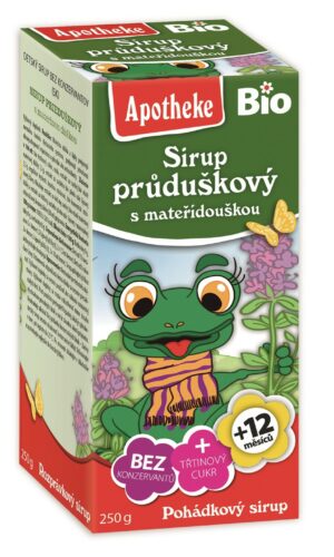 SYROP DLA DZIECI Z TYMIANKU I DZIKIEJ RÓŻY PO 1 ROKU BIO 250 g - APOTHEKE