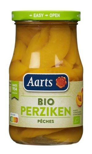 BRZOSKWINIE PLASTRY W LEKKIM SYROPIE BIO 350 g (190 g) (SŁOIK) - AARTS