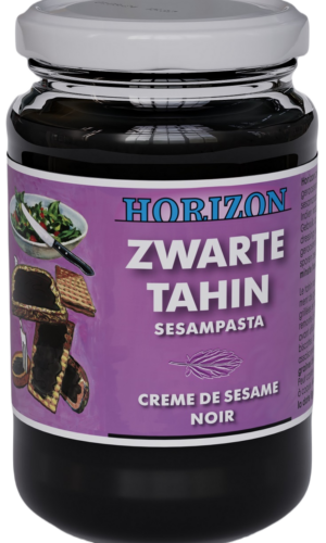 TAHINI CZARNE (PASTA SEZAMOWA Z CZARNEGO SEZAMU) BEZGLUTENOWE BIO 350 g - HORIZON