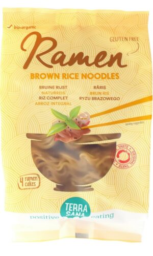MAKARON (RYŻOWY RAZOWY) RAMEN BEZGLUTENOWY BIO 280 g - TERRASANA