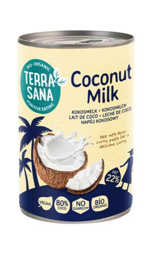 COCONUT MILK - NAPÓJ KOKOSOWY BEZ GUMY GUAR (22 % TŁUSZCZU) BIO 400 ml - TERRASANA
