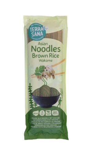 MAKARON (RYŻOWY RAZOWY Z WAKAME) BEZGLUTENOWY BIO 250 g - TERRASANA
