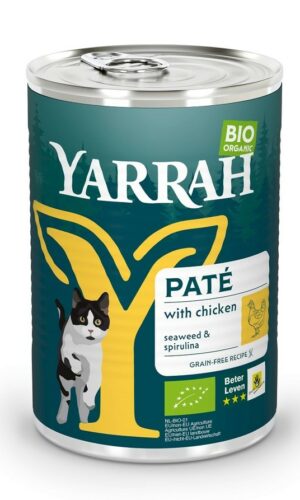 (DLA KOTA DOROSŁEGO) PASZTET Z KURCZAKA Z ALGAMI MORSKIMI BIO 400 g - YARRAH