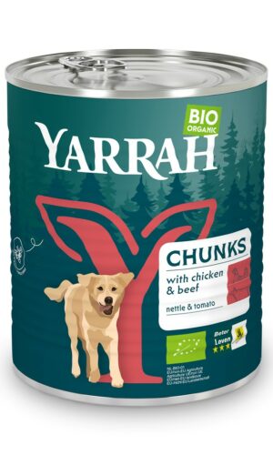 (DLA PSA) KARMA Z WOŁOWINĄ, POKRZYWĄ I POMIDOREM BIO 820 g - YARRAH